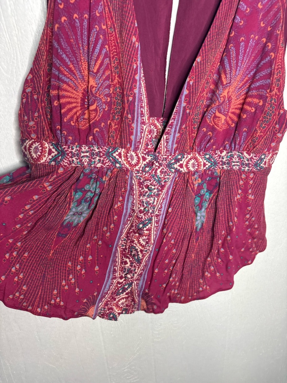Free People the siren sleeveless low neck top size medium - Picture 4 of 9